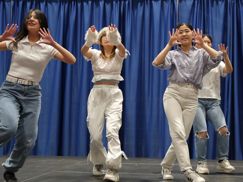 UNK senior Erika Tsuji, front right, and other members of the Japanese Association at Kearney perform during the International Food and Cultural Festival earlier this month.