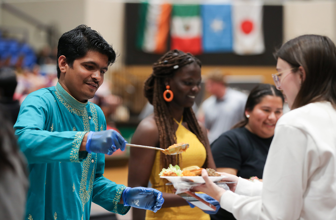 UNK students served cuisine from eight countries during Sunday’s Scott D. Morris International Food and Cultural Festival. More than 1,000 people attended the 46th annual event at UNK’s Health and Sports Center.