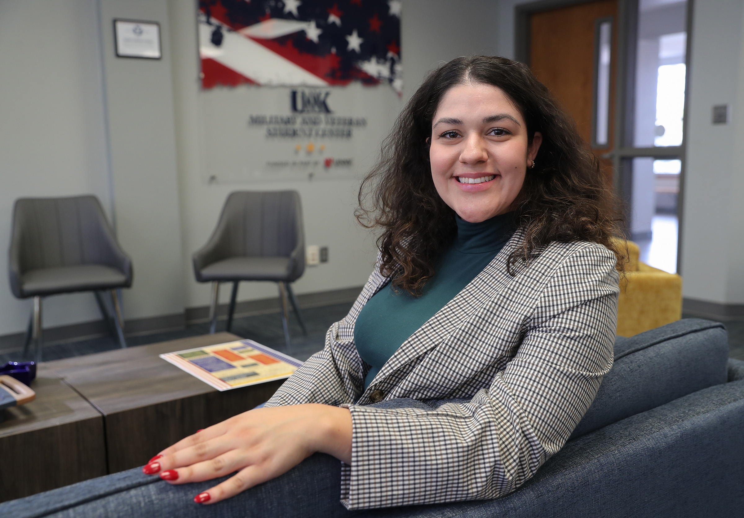 Tiffany Sauls is a senior at UNK, where she’s studying psychology with minors in criminal justice and behavioral and mental health. The former Marine wants to serve fellow veterans as a clinical mental health counselor.