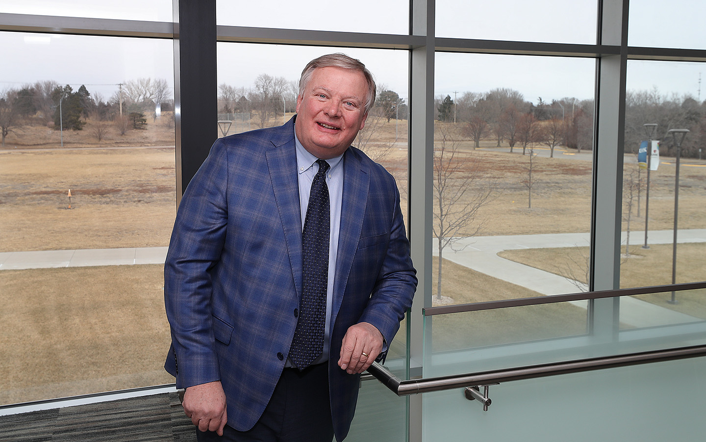 UNK Chancellor Doug Kristensen championed the development of the Health Science Education Complex, which opened in 2015, and the new Rural Health Education Building scheduled to open in early 2026.