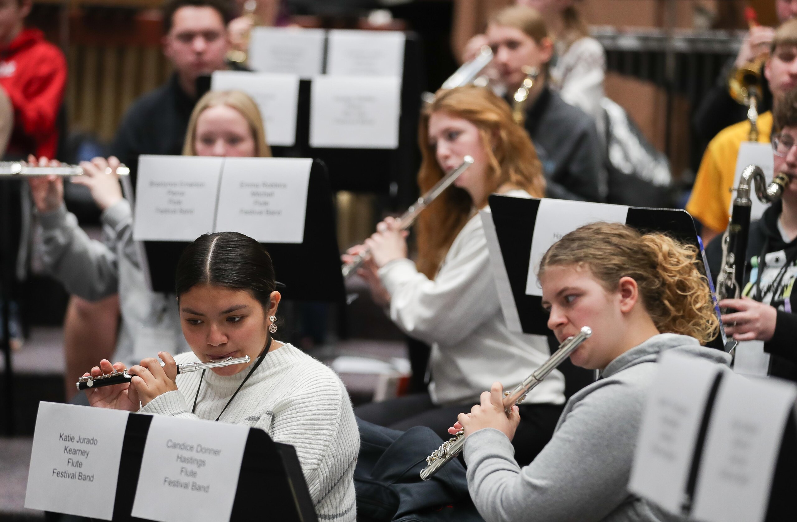 Nebraska high schoolers rehearse for Honor Band and Choral Clinic