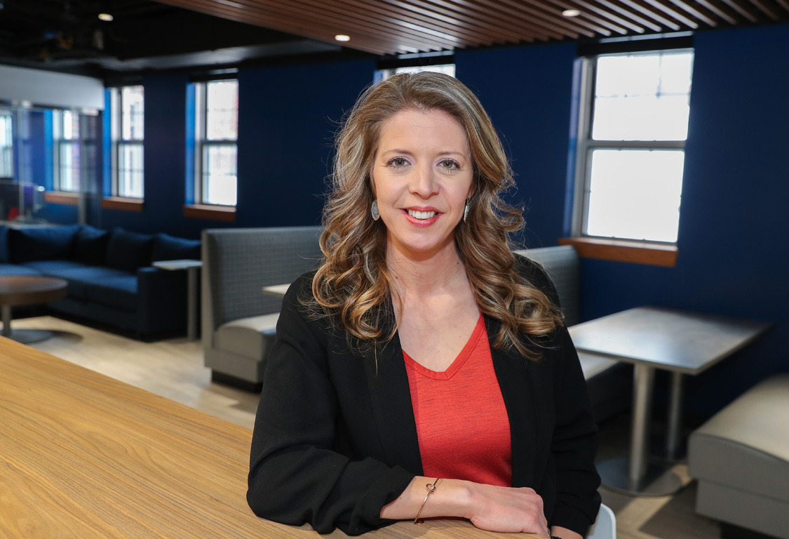 Sara Bennett is the new director of UNK’s Center for Entrepreneurship and Rural Development. The UNK graduate previously worked for the Nebraska Business Development Center and Central Community College. (Photos by Erika Pritchard, UNK Communications)