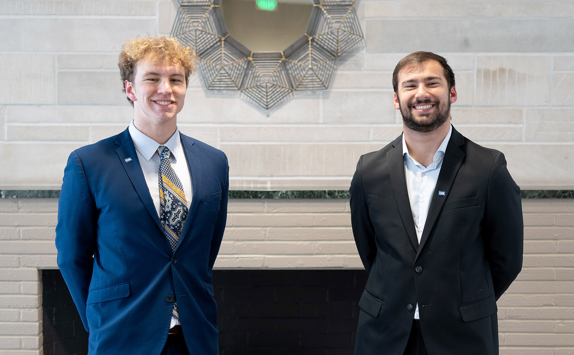 Sam Schroeder, left, and Zane Grizzle will serve as UNK student body president and vice president for 2024-25. (Courtesy photo)