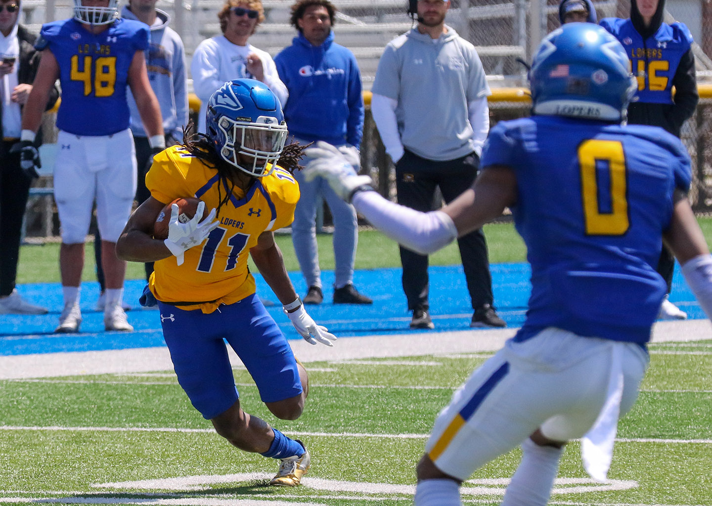 The UNK football spring game is scheduled for 6 p.m. April 19 at Cope Stadium. Community members are invited to a family-friendly tailgate starting at 4:30 p.m., with the event supporting Kearney Police Department and its Operation NETS program. (UNK Communications)