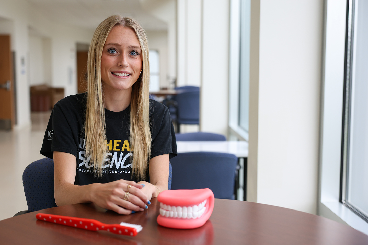 Mara Hemmer is a soon-to-be senior at UNK, where she’s studying biology as part of the pre-dental program. (Photos by Erika Pritchard, UNK Communications)