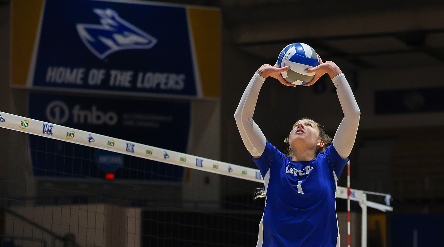 Peyton Neff has played in all but three sets for UNK volleyball over the past three years. She was selected as a Division II All-American in 2023.