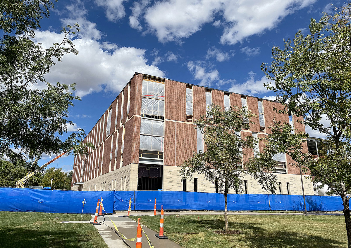 A second building is under construction at the Douglas A. Kristensen Rural Health Education Complex on the UNK campus.