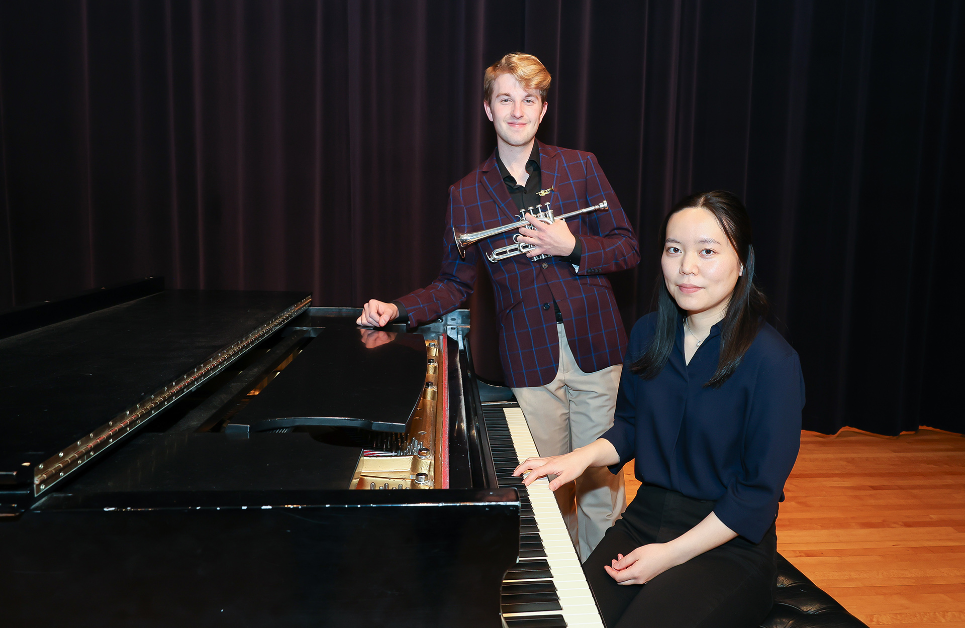 Daniel McCarty, Mio Momosaki and Jacob Cahill (not pictured) are the winners of the 2024 Concerto/Aria Competition.