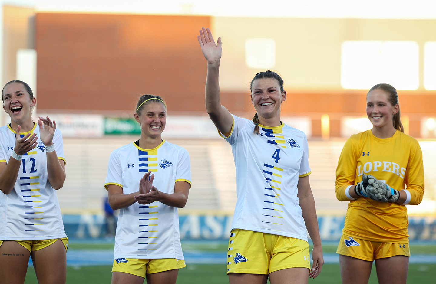 UNK senior Dolcie Hanlon (4) is one of three players who have been on the roster since 2021. Head coach Rob Breton calls her a leader who sets the standard for the team.