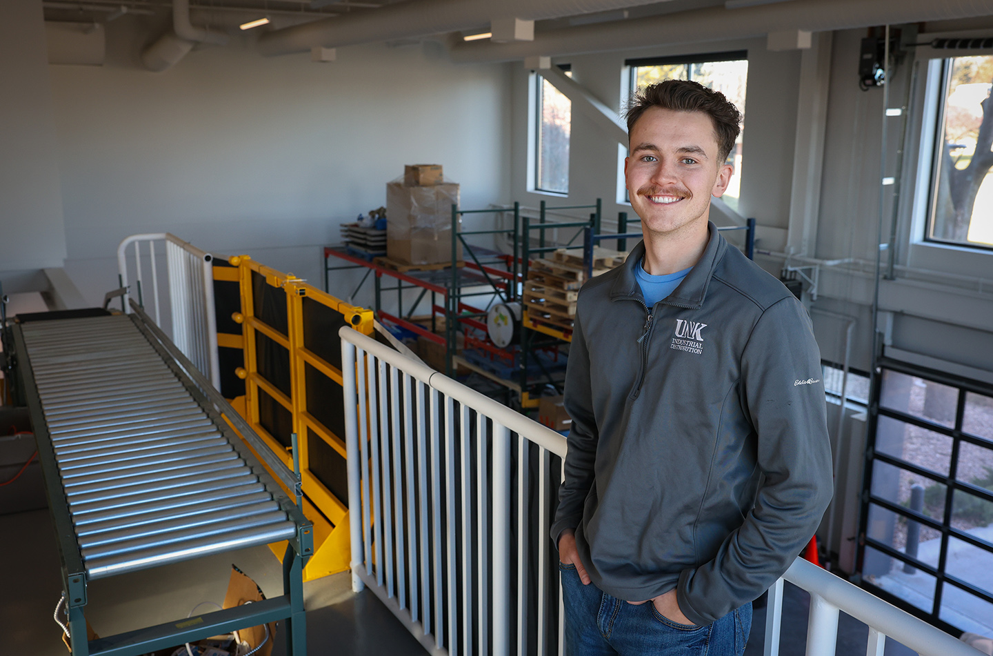 Caleb Hoadley graduates from UNK on Friday with a bachelor’s degree in industrial distribution and a minor in military science. He already has a full-time position with MSC Industrial Supply, one of the largest industrial distributors in the U.S. (Photo by Erika Pritchard, UNK Communications)