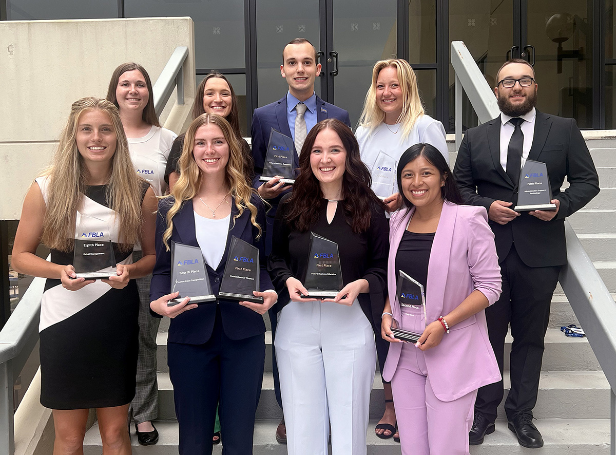 Olivia Lawless was president of the FBLA Collegiate chapter at UNK and she won numerous awards at state and national competitions. (Courtesy photo)