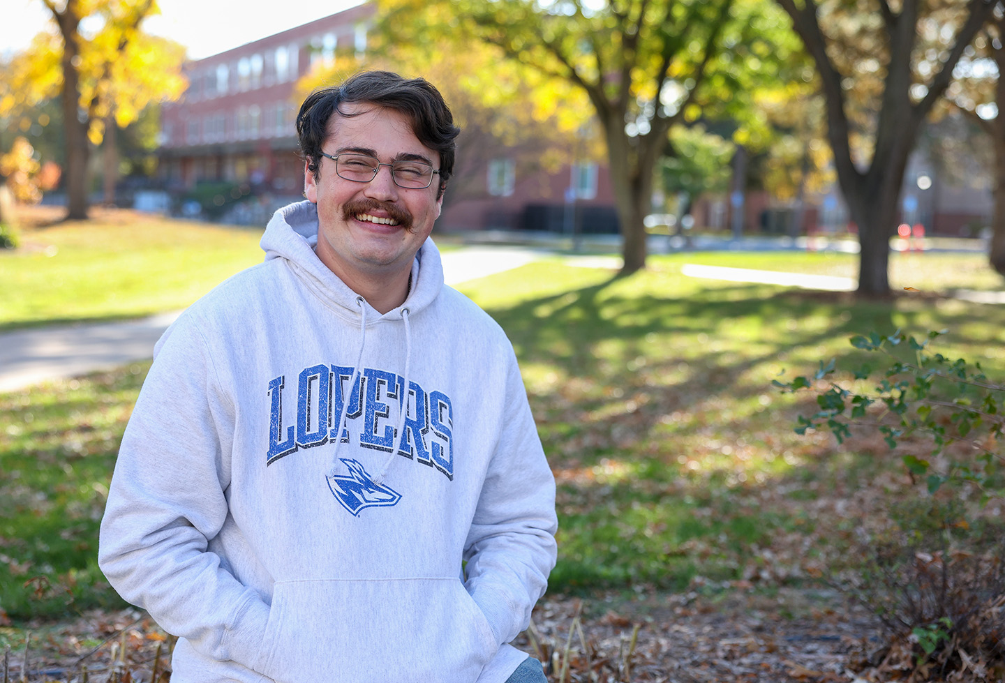 Caleb Wiseman is a junior at UNK, where he’s studying 6-12 math education. He also serves as a resident assistant and math and statistics tutor on campus, and he’s involved with UNK Student Government and the Catholic Newman Center. (Photos by Erika Pritchard, UNK Communications)