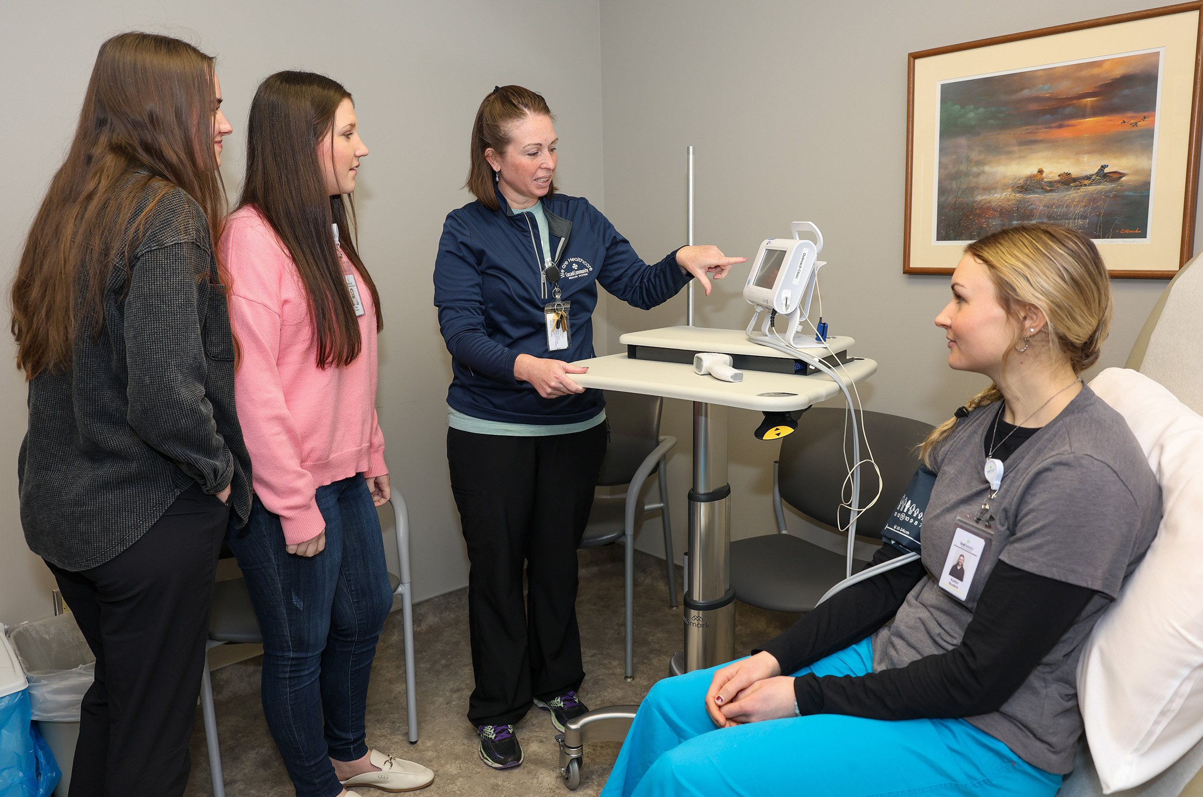 UNK health science students learn about Cozad Community Specialty Clinic during last week’s visit. They spent four days in Cozad through the Rural Immersion Program.