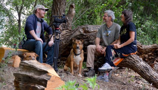 UNK’s Jacob Rosdail interviews residents of the Cliff-Gila Valley who are featured in the documentary “Life on the Gila.” The film premieres at the upcoming Santa Fe Independent Film Festival. (Photo courtesy of Mary Harner)