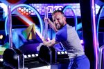 UNK professor Bryce Abbey competes at 8 p.m. Friday on the CBS show “TKO: Total Knock Out.” Abbey won $50,000 on the show in August and is now competing against four others in the finale for a chance to win $100,000. (Photo by Monty Brinton, CBS Broadcasting Inc.)