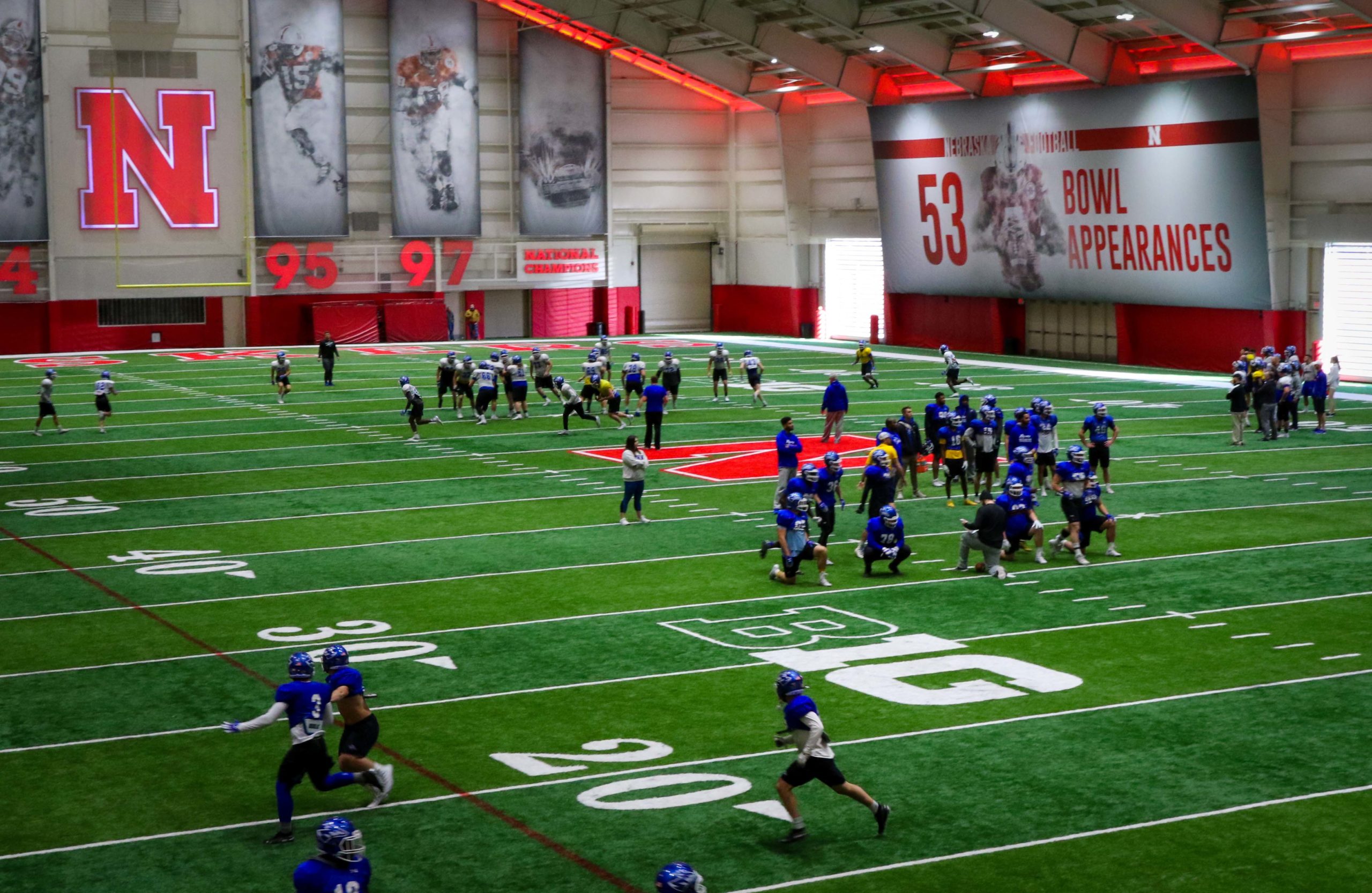 PHOTO GALLERY UNK Football uses Husker practice facility for Mineral