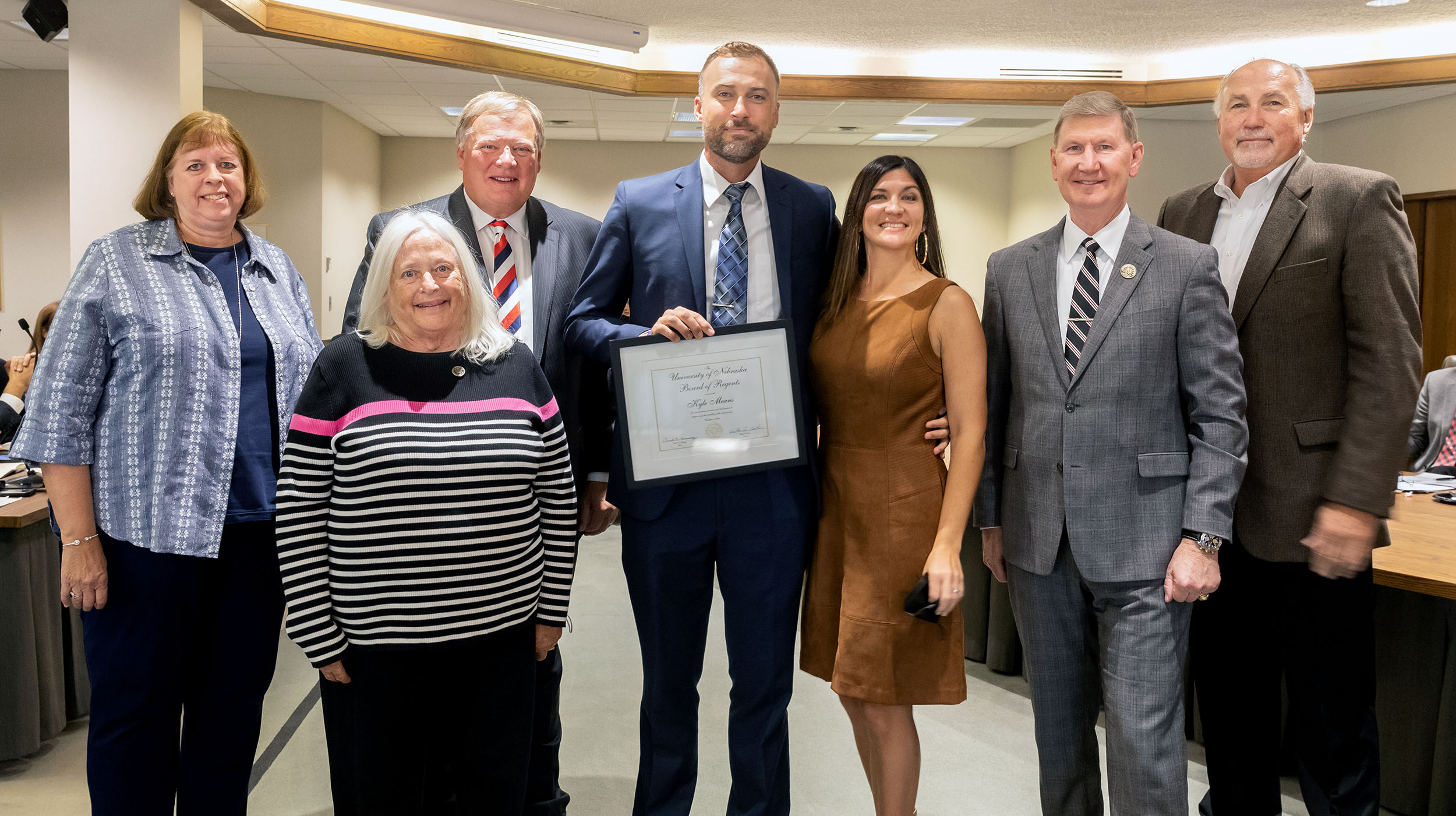 Kyle Means receives KUDOS award from NU Board of Regents – UNK News