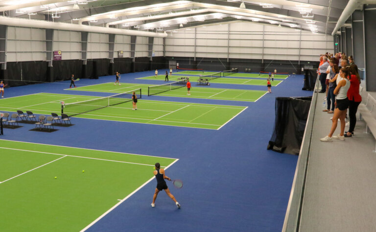 Ribbon Cutting: Large crowd celebrates Grundy Tennis Center opening ...