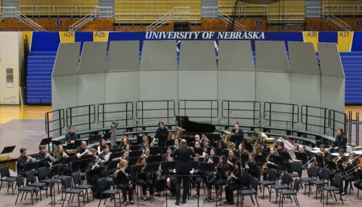 UNK students play musical instruments at a concert at UNK.