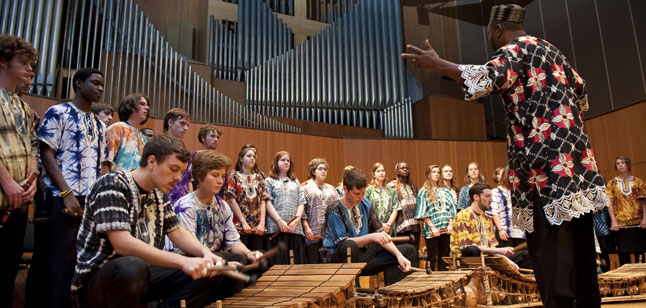 Sowah Mensah, Macalester African Music Ensemble bringing global sounds to UNK