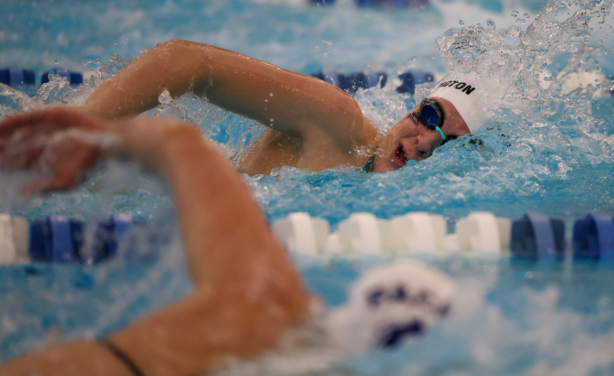 Maggie Waddington competes in a freestyle race.