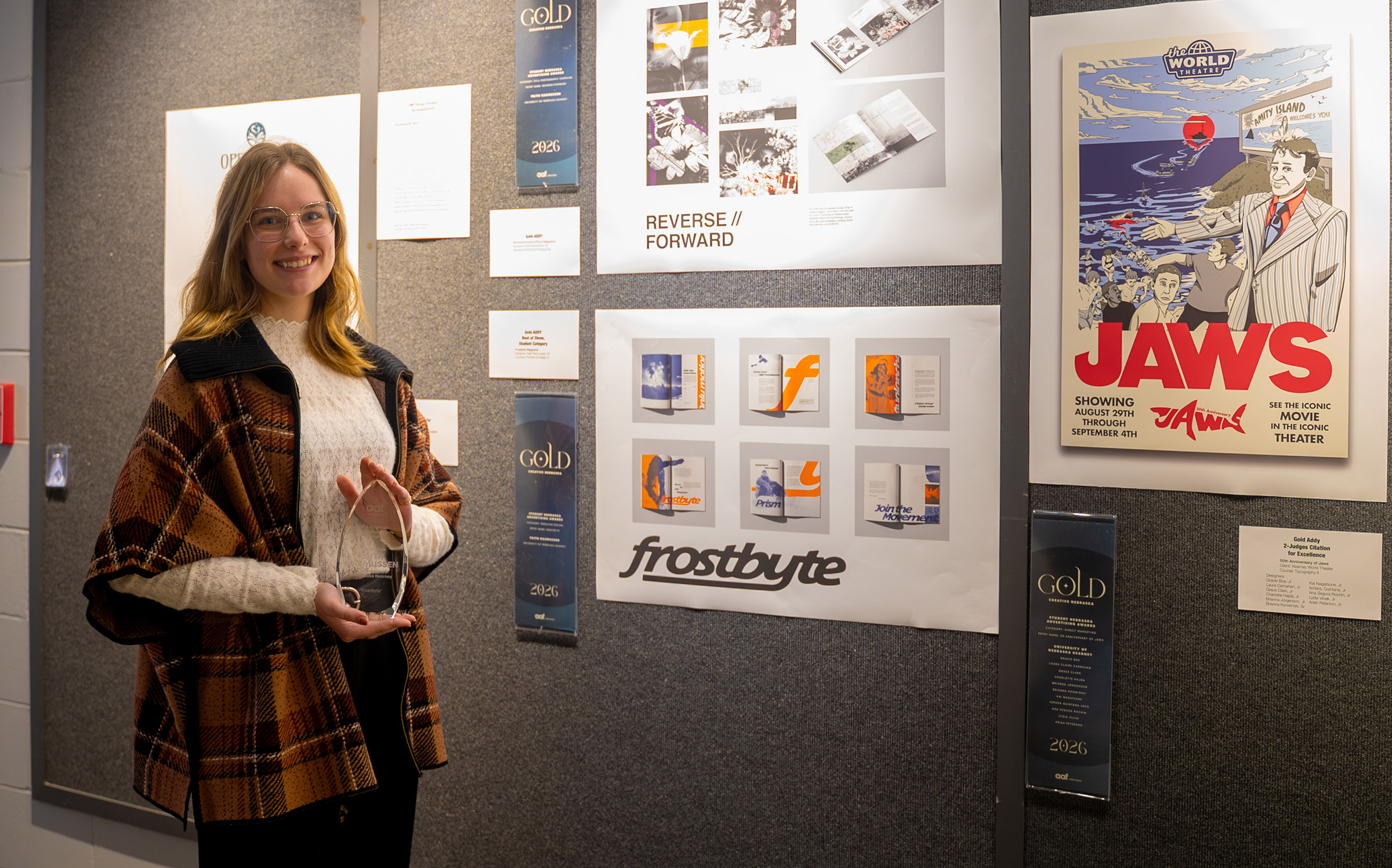 UNK students earn multiple awards in Nebraska advertising design competition