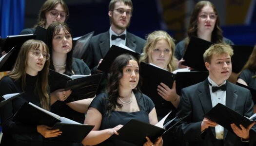 The UNK Choraleers perform.