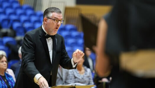 John Petzet leads the UNK Choraleers.