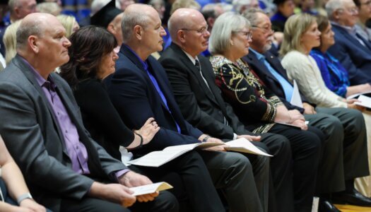 The crowd during Neal Schnoor's investiture.