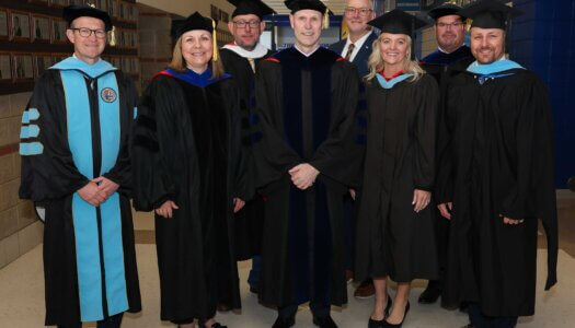 UNK Chancellor Neal Schnoor with Leadership Team members.
