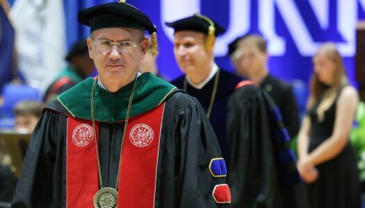 University of Nebraska System President Dr. Jeffrey Gold is pictured during the investiture ceremony.