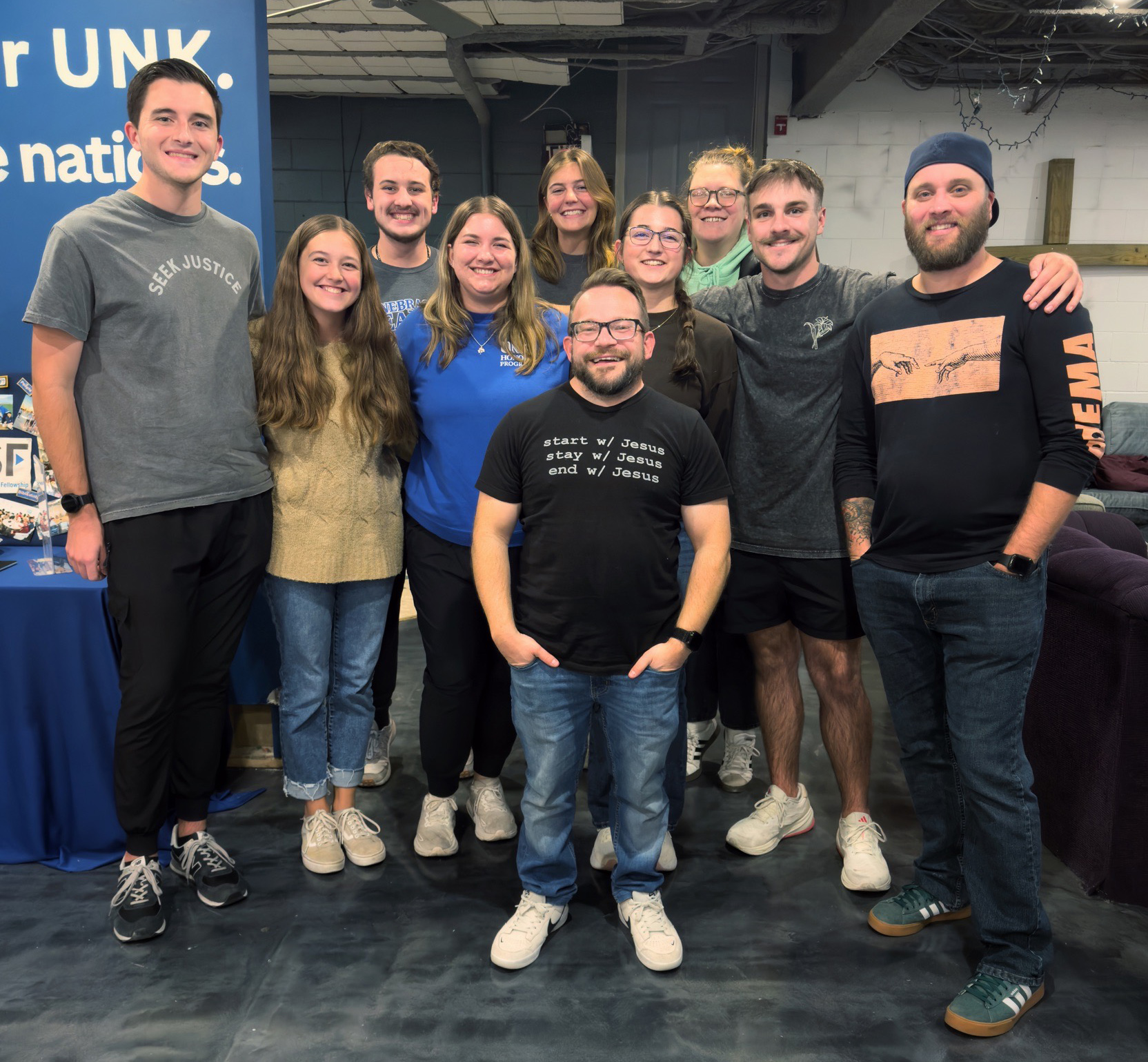 Abby Chambers is pictured with fellow Christian Student Fellowship members.