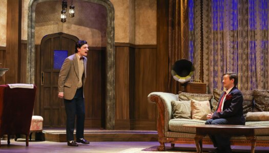 A rehearsal photo for “An Old-Fashioned Family Murder.”