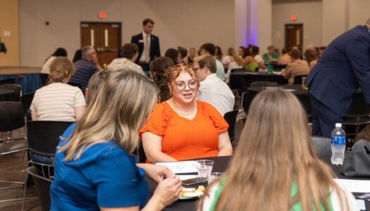 UNK students attend the Applauding Excellence awards ceremony.