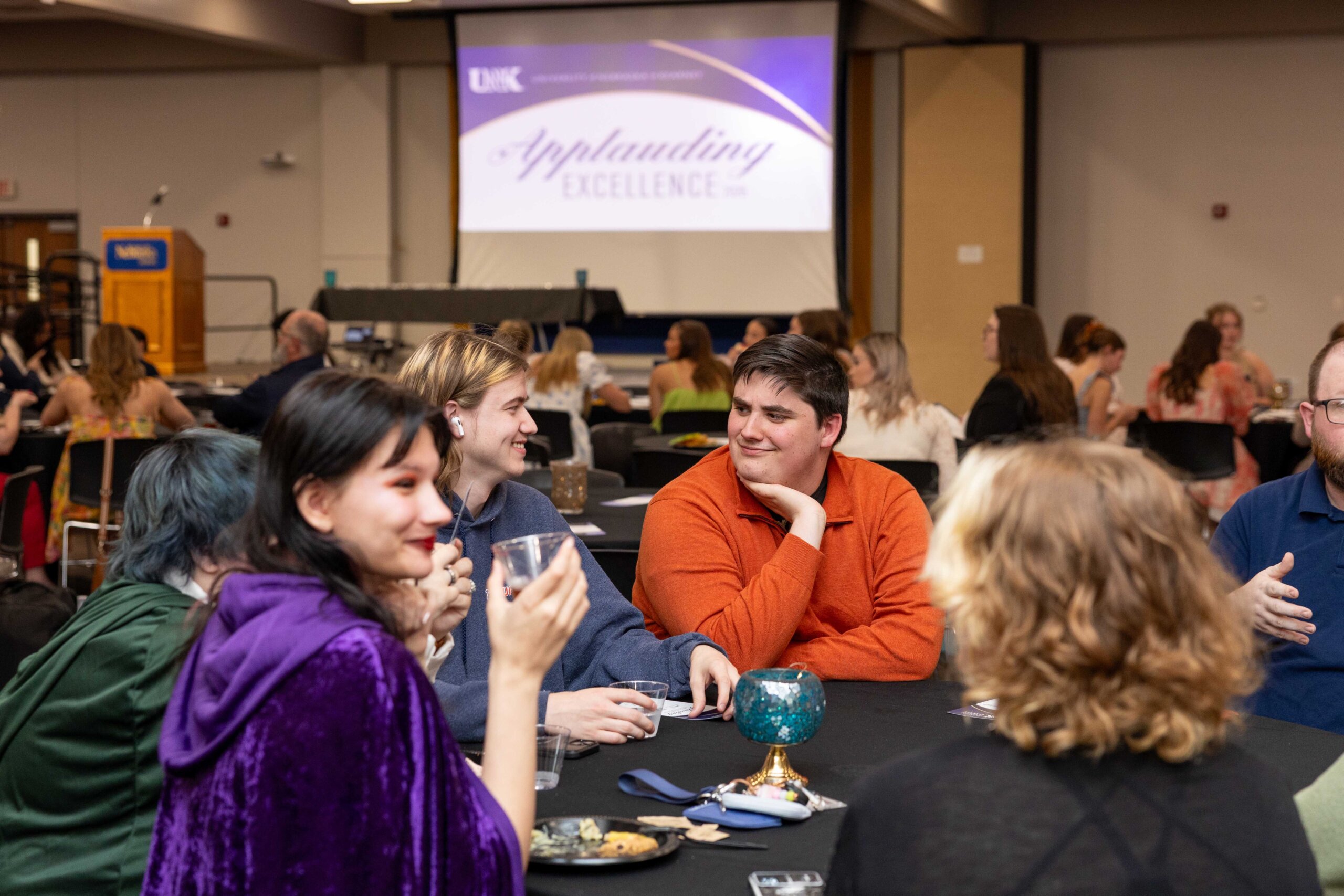 UNK students attend the Applauding Excellence awards ceremony.
