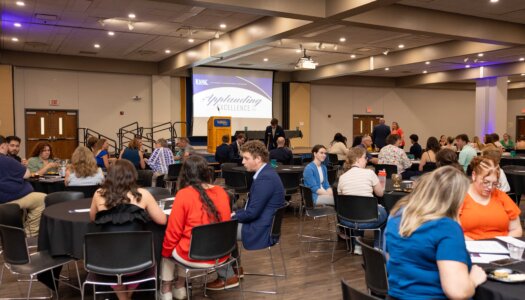 UNK students attend the Applauding Excellence awards ceremony.