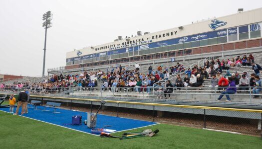 UNK students gather at Cope Stadium for The Big Event.
