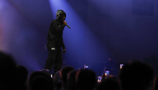 A Boogie Wit da Hoodie performs during the UNK spring concert.