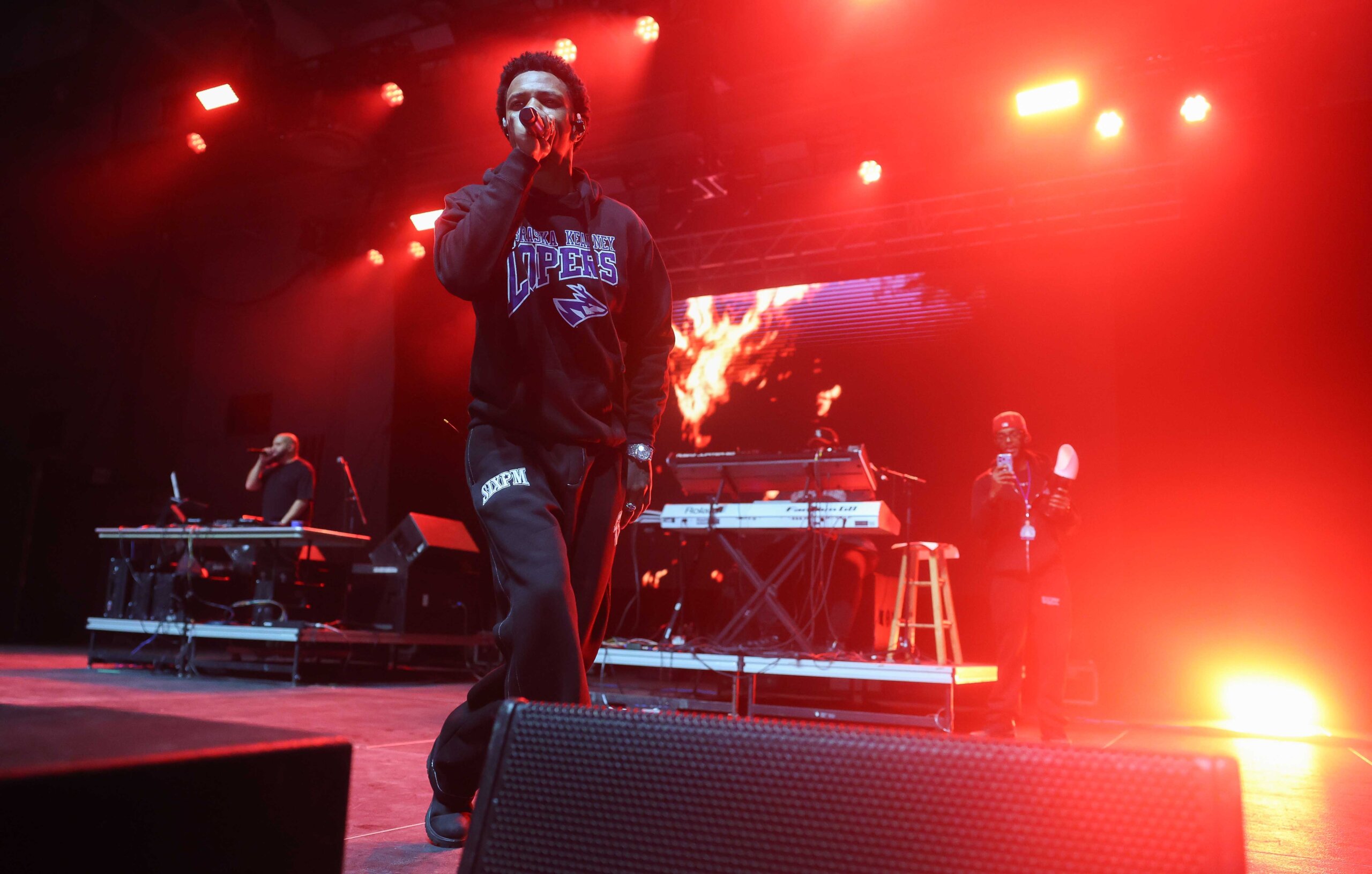 A Boogie Wit da Hoodie performs during the UNK spring concert.