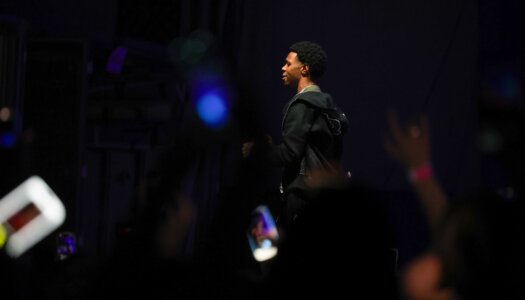 A Boogie Wit da Hoodie performs during the UNK spring concert.