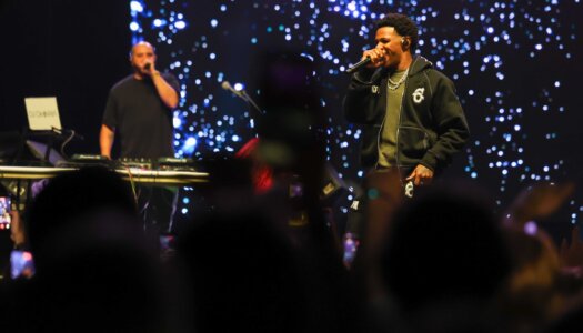 A Boogie Wit da Hoodie performs during the UNK spring concert.