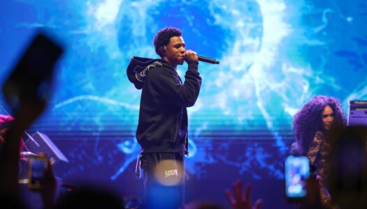 A Boogie Wit da Hoodie performs during the UNK spring concert.
