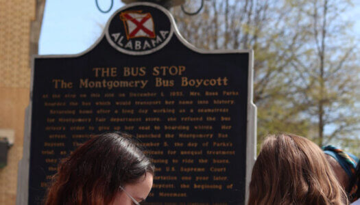 The Rosa Parks bus stop in Montgomery.