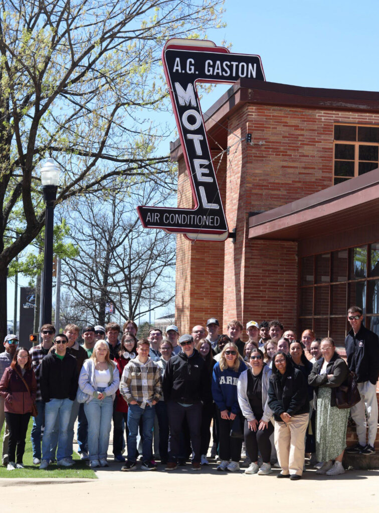 Students visit the A.G. Gaston Motel in Birmingham.
