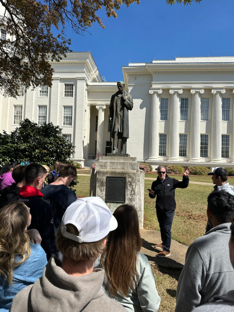 Students visit the Alabama State Capitol in Montgomery.