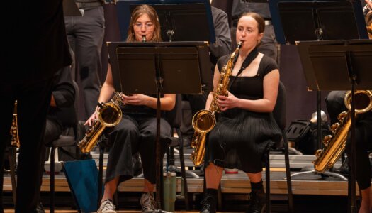 The UNK Wind Ensemble and Symphonic Band performed at a joint concert Wednesday night.