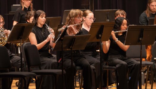 The UNK Wind Ensemble and Symphonic Band performed at a joint concert Wednesday night.