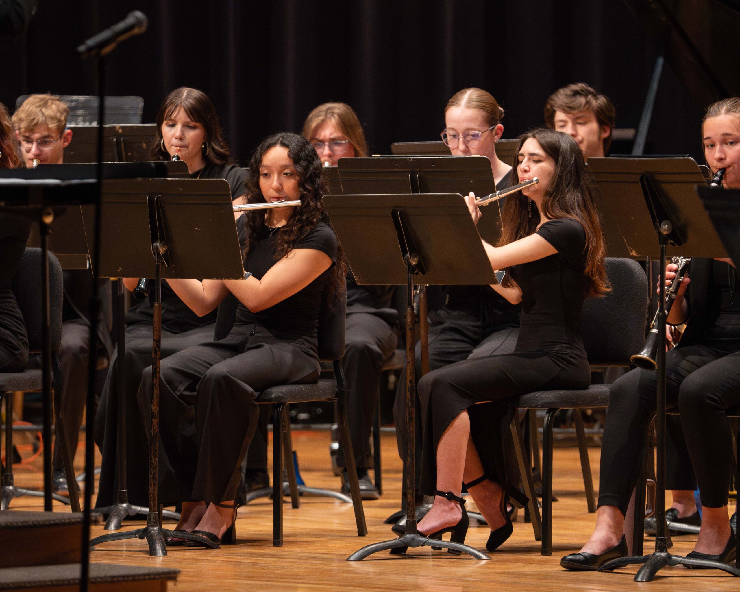 The UNK Wind Ensemble and Symphonic Band performed at a joint concert Wednesday night.