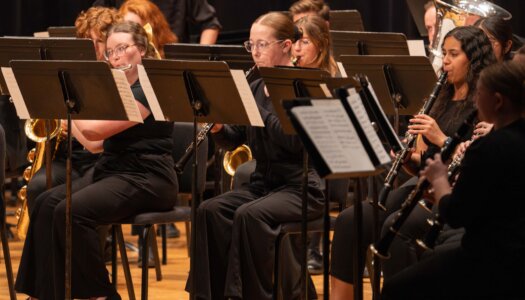 The UNK Wind Ensemble and Symphonic Band performed at a joint concert Wednesday night.