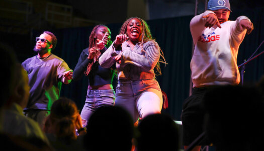 Godiva Kekeh is pictured during the Aux Cord Wars event on campus.